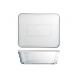 Taper de vidrio rectangular pyrex 4,2l