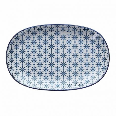 Bandeja oval porcelana tognana sapa azul 23cm