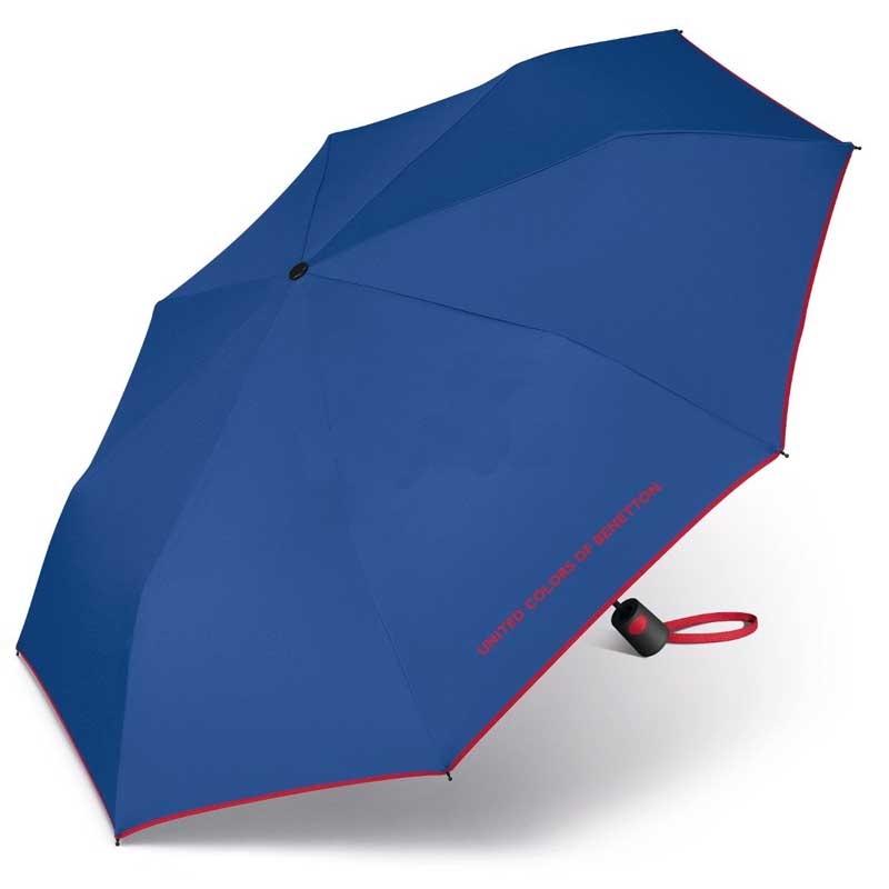 cemento Volverse loco detección ⇒ Paraguas plegable benetton automatico azul-rojo ▷ Precio. ▷ Comprar con  los Mejores Precios. Ofertas online