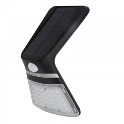 Aplique solar edm recargable 430 lumen negro