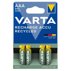 Pila recargable varta accu power aaa 800mah 4 unidades