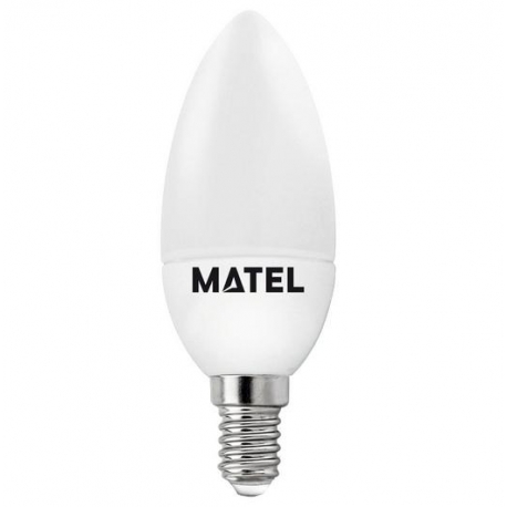 Bombilla led vela e-14 8w 780 lumenes matel luz neutra