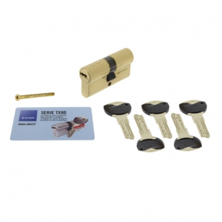 Cilindro alta seguridad tx80 tesa 30-30 laton