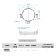 Abrazadera metalica para tubo index ab-m6 32mm bicromatada