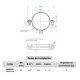 Abrazadera metalica para tubo index ab-m6 26mm bicromatada