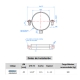 Abrazadera metalica para tubo index ab-m6 42mm bicromatada