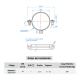 Abrazadera metalica para tubo index ab-m6 47mm bicromatada