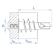 Taco metalico pladur + tornillo index taplame 13x32mm