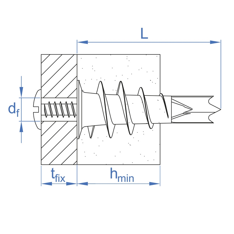 TACO PARA PLADUR INDEX CON TORNILLO Ø4,2x32mm (€/100uds) ref. TAPLAME