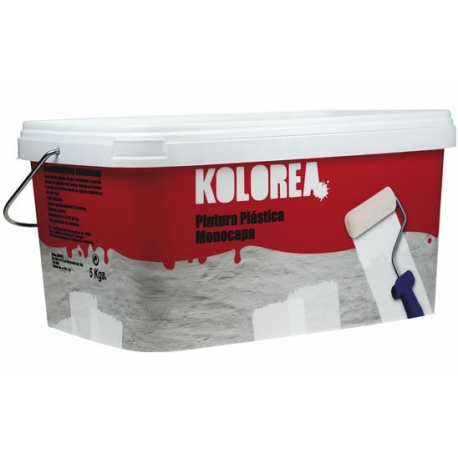 Pintura plastica monocapa kolorea 5 kg blanca