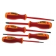 Juego destornillador 5 piezas ironside boca plana x4 + boca phillips x1 electricista