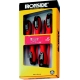 Juego destornillador 5 piezas ironside boca plana x4 + boca phillips x1 electricista