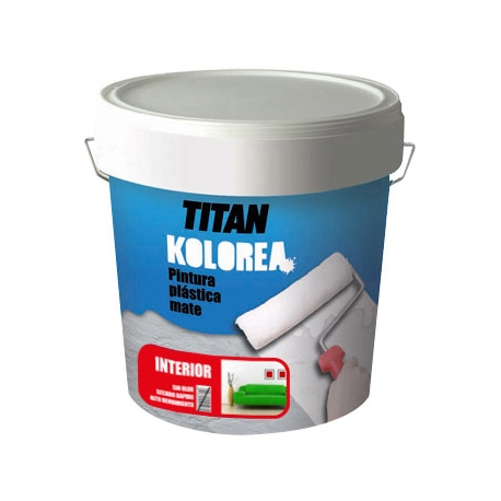 Pintura plastica titan kolorea 5 kg mate interior blanca