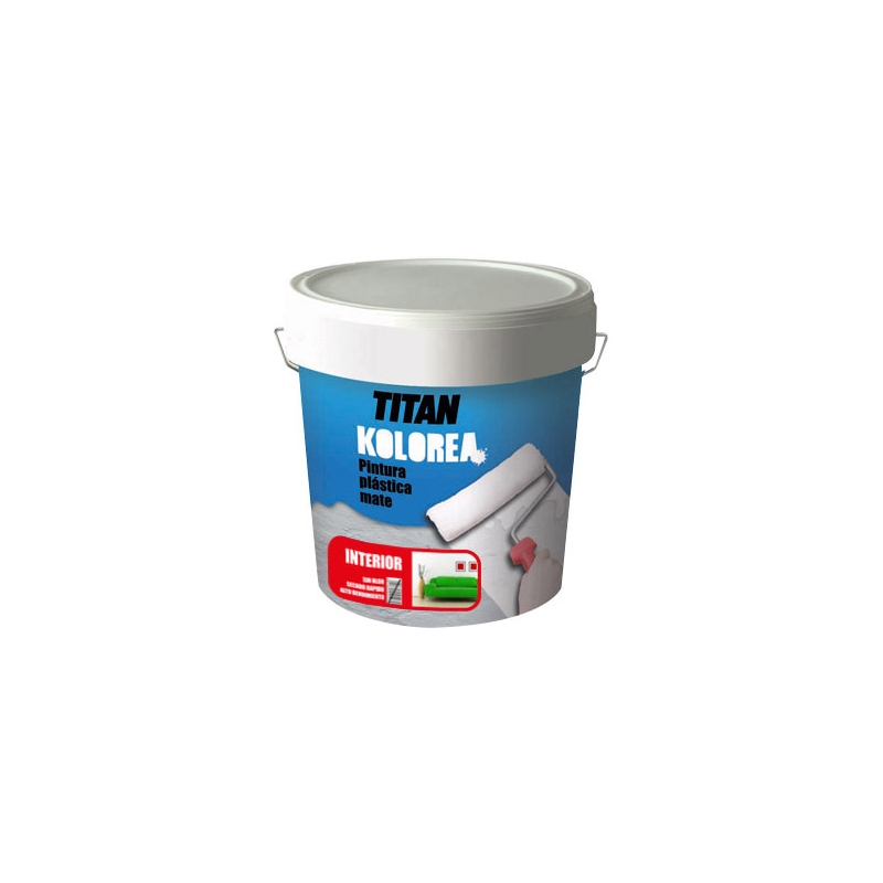 Pintura plastica titan kolorea12 kg mate interior blanca