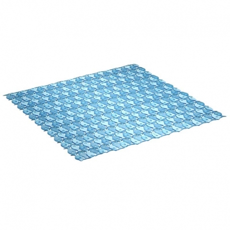 Alfombra antideslizante baño tatay piscis 54x54cm azul pvc ventosa