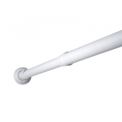 Barra recta cortina baño 75-115cm blanca