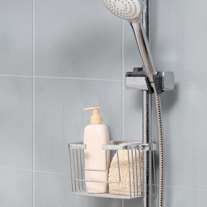 Cesta baño tatay con colgador grifo 2 alturas aluminio