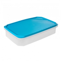 Taper de plastico rectangular tatay top flex azul 28,5x18,5x6cm