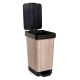 Cubo de basura tatay smart madera pedal 25l marron