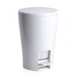 Cubo de baño tatay diabolo pedal 5l blanco