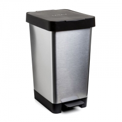 Cubo de basura tatay smart steel pedal 25l gris