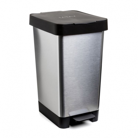 Cubo de basura tatay smart steel pedal 25l gris