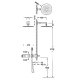 Monomando kit ducha termostatico tres study empotrado de 2 vias acero 30735204ac