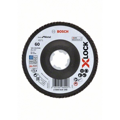 Disco de laminas bosch x571-115mm grano 60