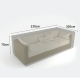 Funda sofa 3 plazas nortene covertop 70x230x100cm