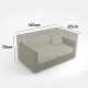 Funda sofa 2 plazas nortene covertop 70x140x85cm