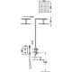 Monomando kit ducha termostatico project tres empotrado 2 vias cromo 21125003