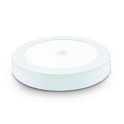 Downlight led sensor superficie redondo matel blanco neutra 18w 4200k.1800l