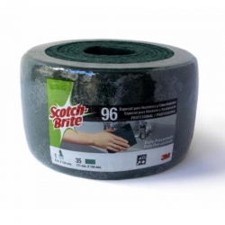 Estropajo fibra verde 3m scotch brite rollo 6 metros