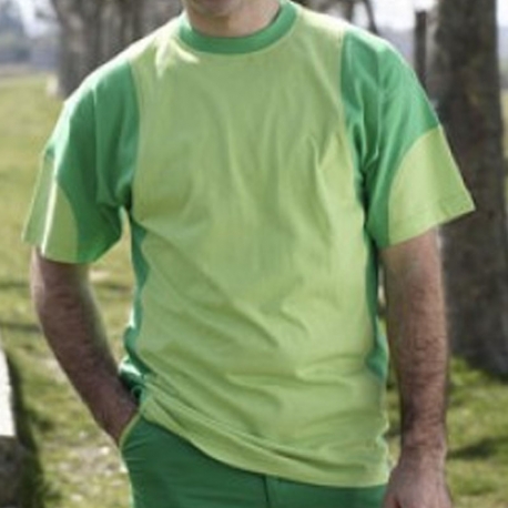 Camiseta manga corta juba 935 algodon verde talla xl