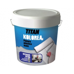 Pintura plastica titan kolorea 5 kg mate interior extra blanca