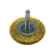 Cepillo disco latonado ironside para taladro ø 75 espiga 6 mm