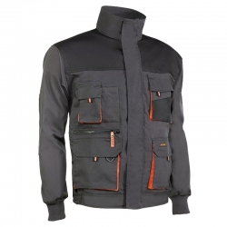 Chaqueta multibolsillo juba 960 top range negro-naranja talla s