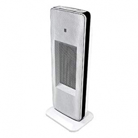 Calefactor vertical sonedas oscilante timer y mando 2000w blanco