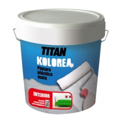 Pintura plastica titan kolorea 25 kg mate interior blanca