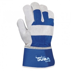 Guante de cuero juba h404b tuff piel azul-gris talla 10