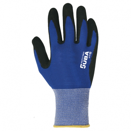 Guante nylon juba h4115 sin costuras azul-negro talla 8