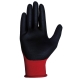 Guante nylon juba h111801 sin costuras rojo-negro talla 10
