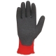 Guante poliester juba h256 sin costuras rojo-negro talla 10