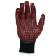 Guante nitrilo juba h5112 agility dots rojo-negro talla 9