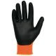 Guante poliester juba h4120 sin costuras naranja-negro talla 10