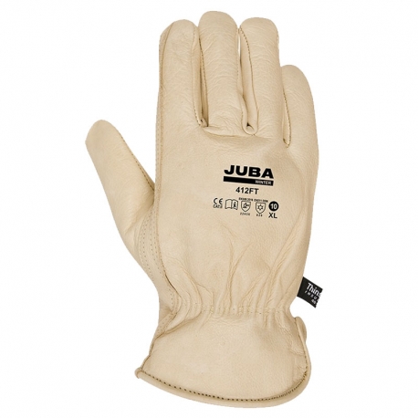 Guante de piel flor vacuno juba h412ft beige talla unica