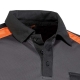 Polo manga corta juba top range gris-naranja talla xs