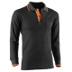 Polo manga larga juba 618 top range negro-naranja talla l