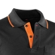 Polo manga larga juba 618 top range negro-naranja talla l