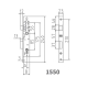 Cerradura mcm serie 1550-14 puerta metalica inox